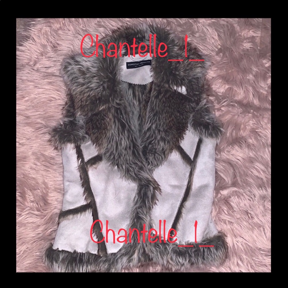 Suede outer fur inner vest